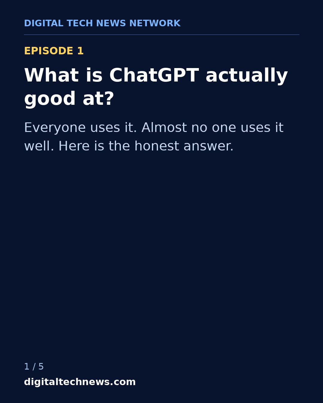 What is ChatGPT actually good at?